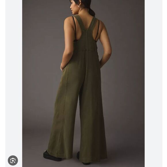Anthropologie Pants - Daily Practice by Anthropologie The Palmra Jumpsuit Olive Green Bohemian Casual